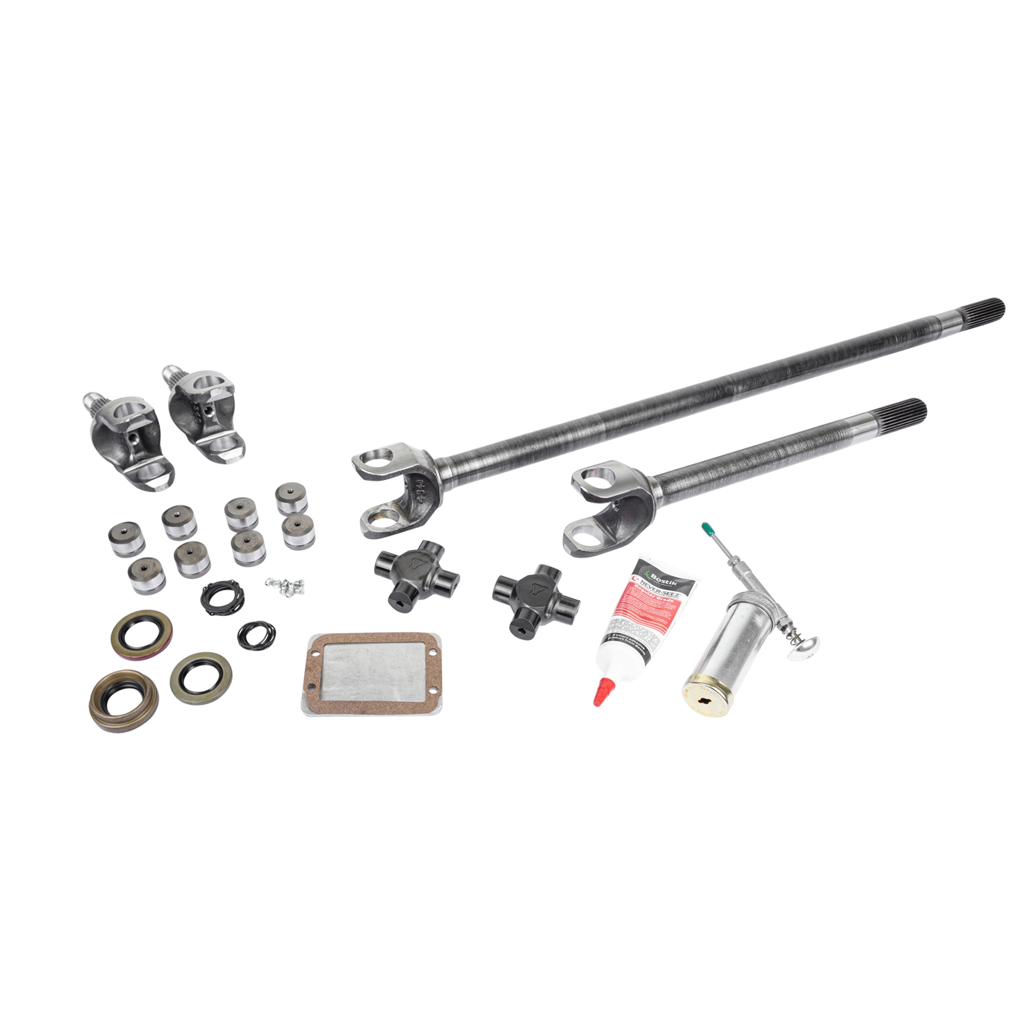 USA Standard Gear Chromoly Front Axle Kit, Dana 30, 27 Spline, Super Joints