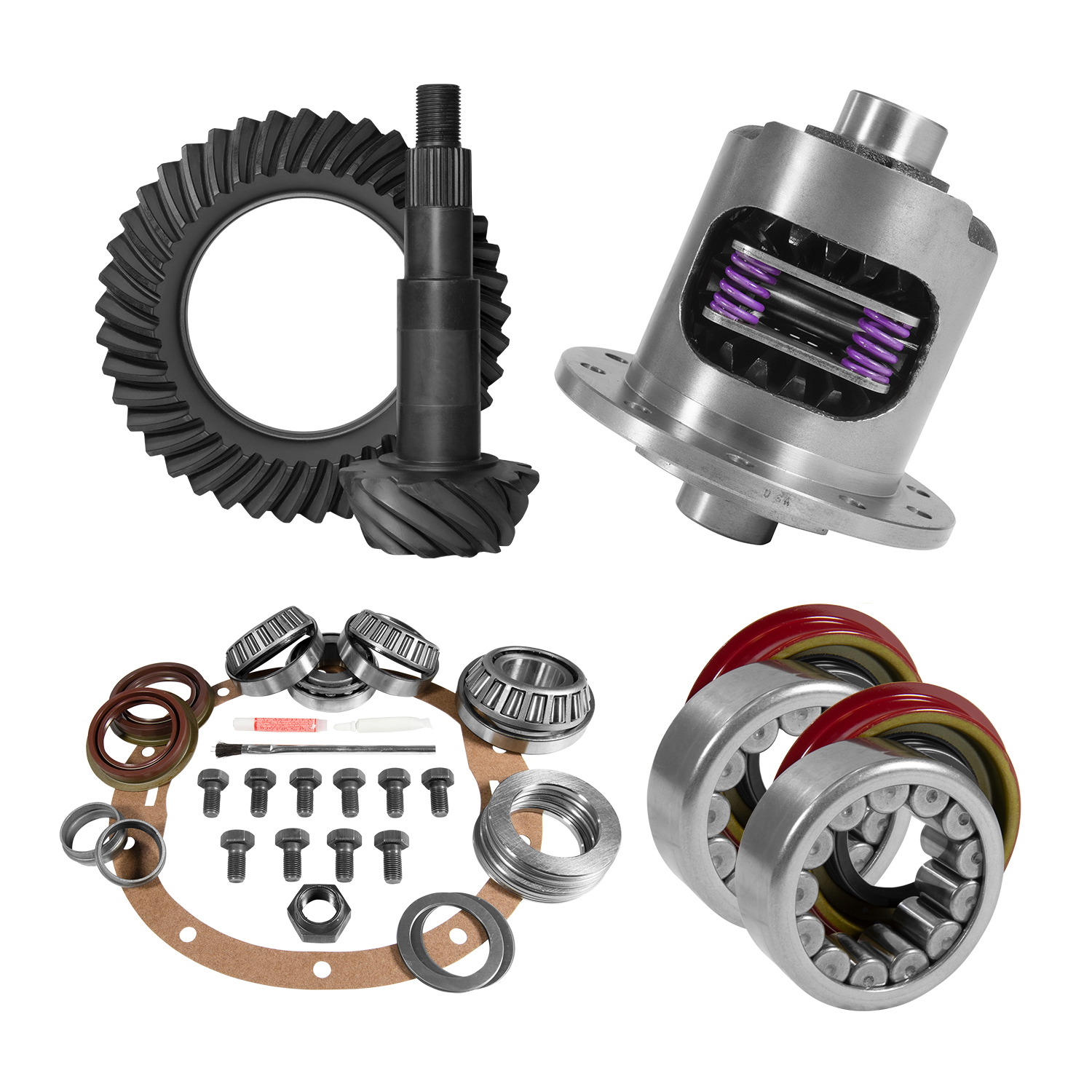 8.6" GM 4.11 Rear Ring & Pinion, Install Kit, 30spl Posi, Axle Bearings & Seals 