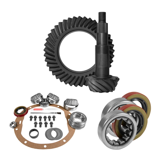 8.2" GM 3.55 Rear Ring & Pinion, Install Kit, 2.25" OD Axle Bearings & Seals