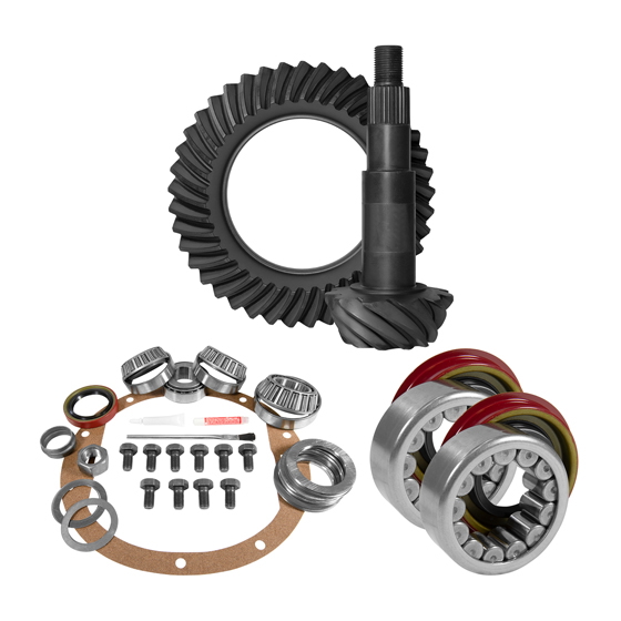 8.5" GM 3.73 Rear Ring & Pinion, Install Kit, Axle Bearings, 1.625" Case Journal