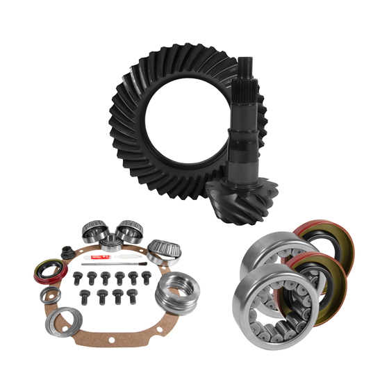 8.8" Ford 4.56 Rear Ring & Pinion, Install Kit, 2.99" OD Axle Bearings & Seals