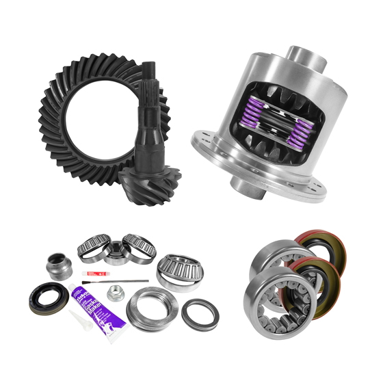 9.75" Ford 4.11 Rear Ring & Pinion, Install Kit, 34spl Posi, Axle Bearings