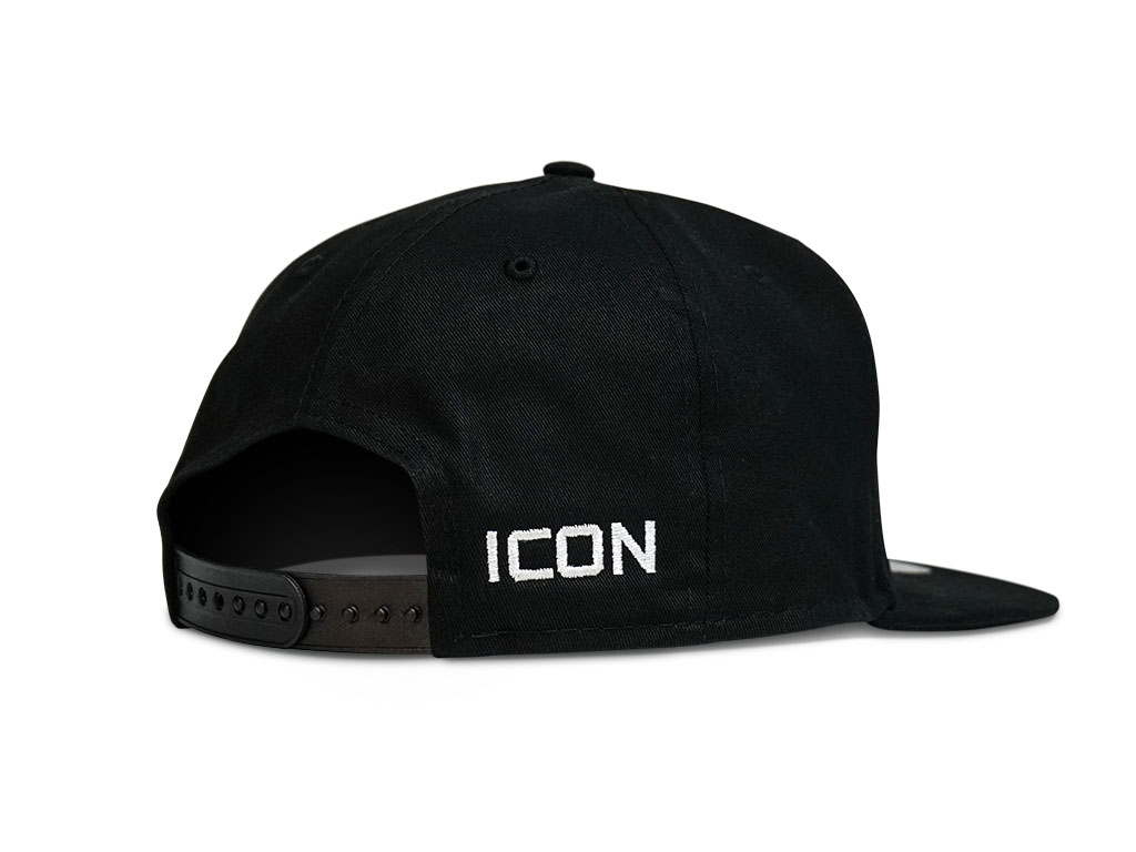 ICON Snapback Hat, Black w/ Shield Logo, New Era 9fifty