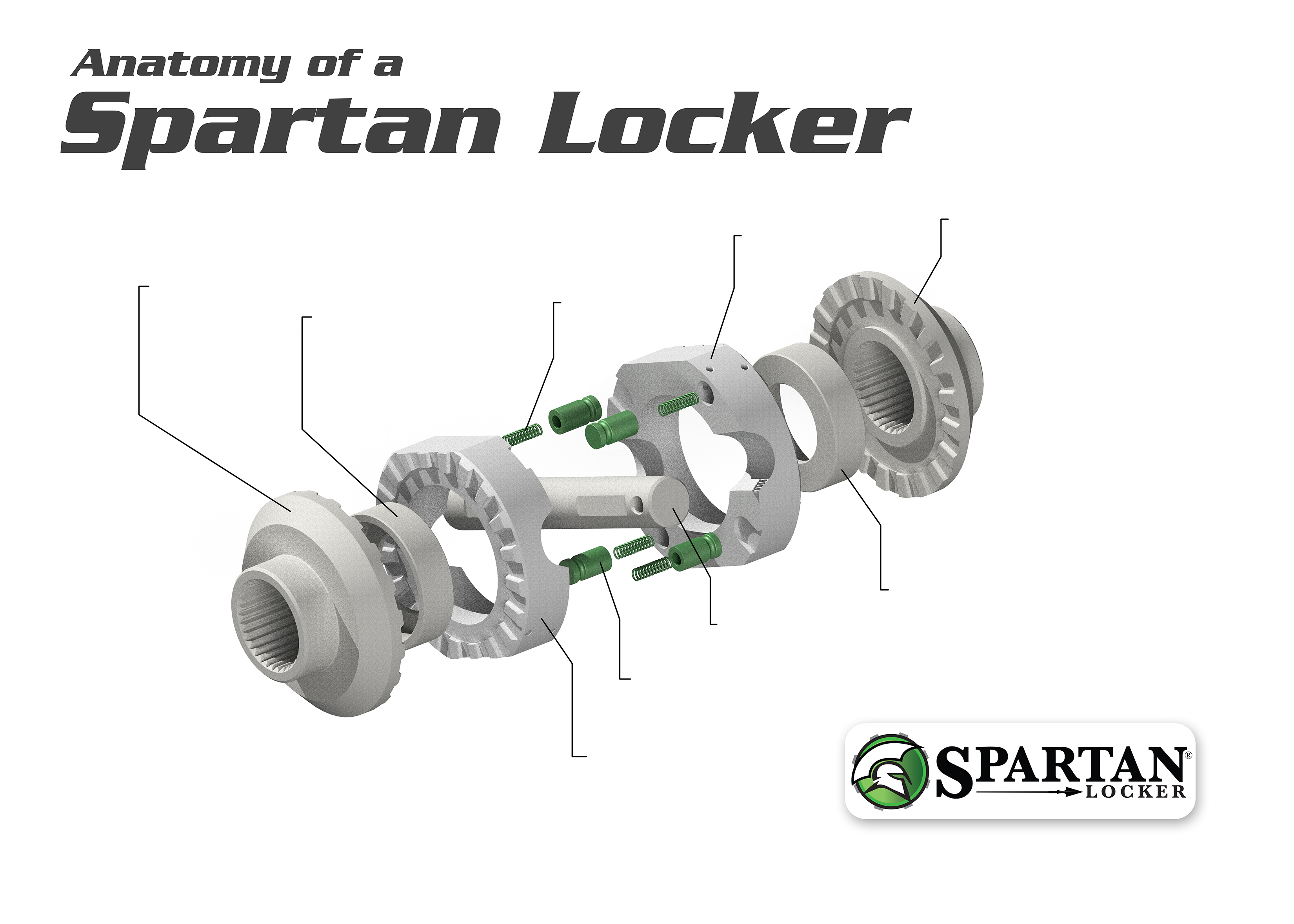 Spartan Locker heavy-duty repalcement cross pin shaft, Dana 44 differential