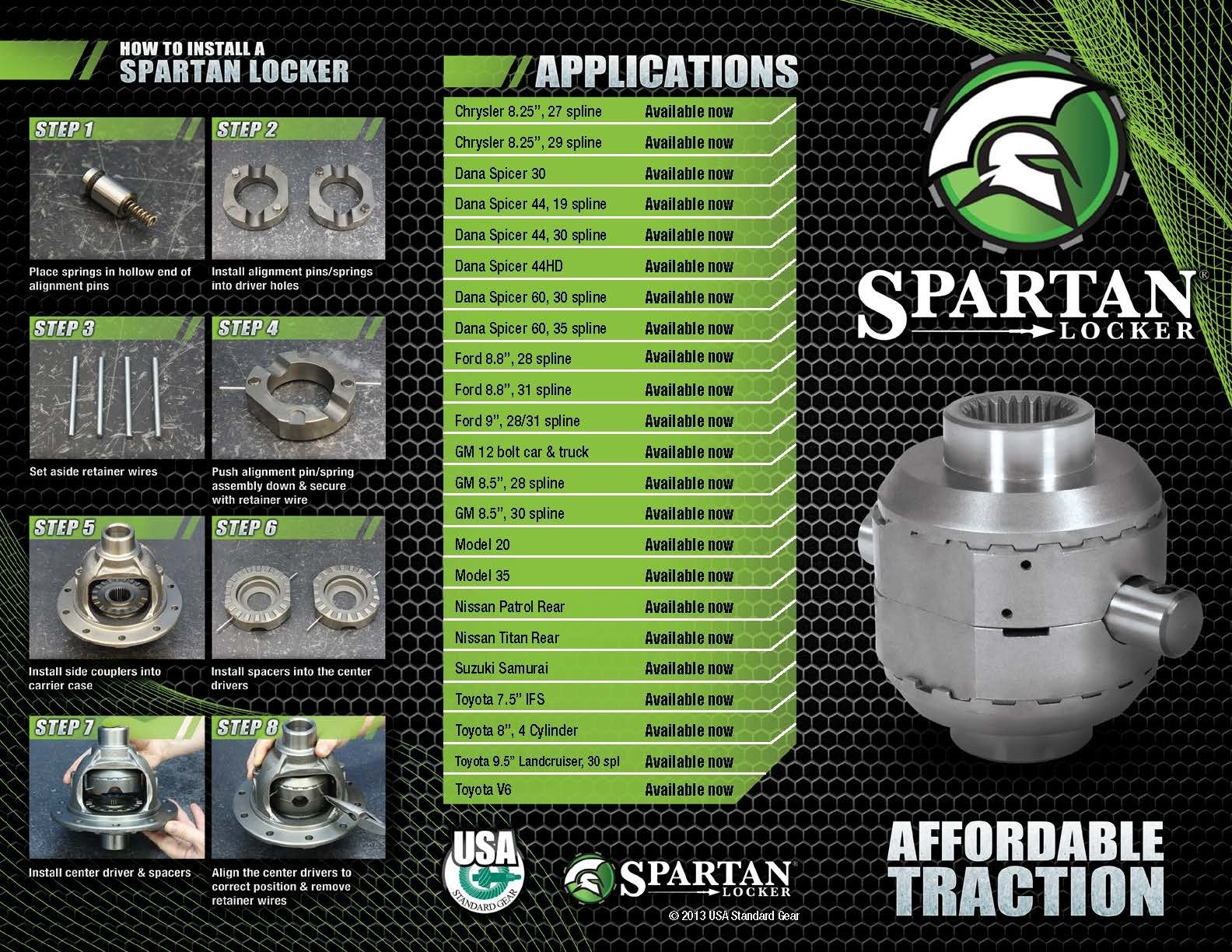 Spartan Locker heavy-duty repalcement cross pin shaft, Ford 8.8" diff, 31 spline